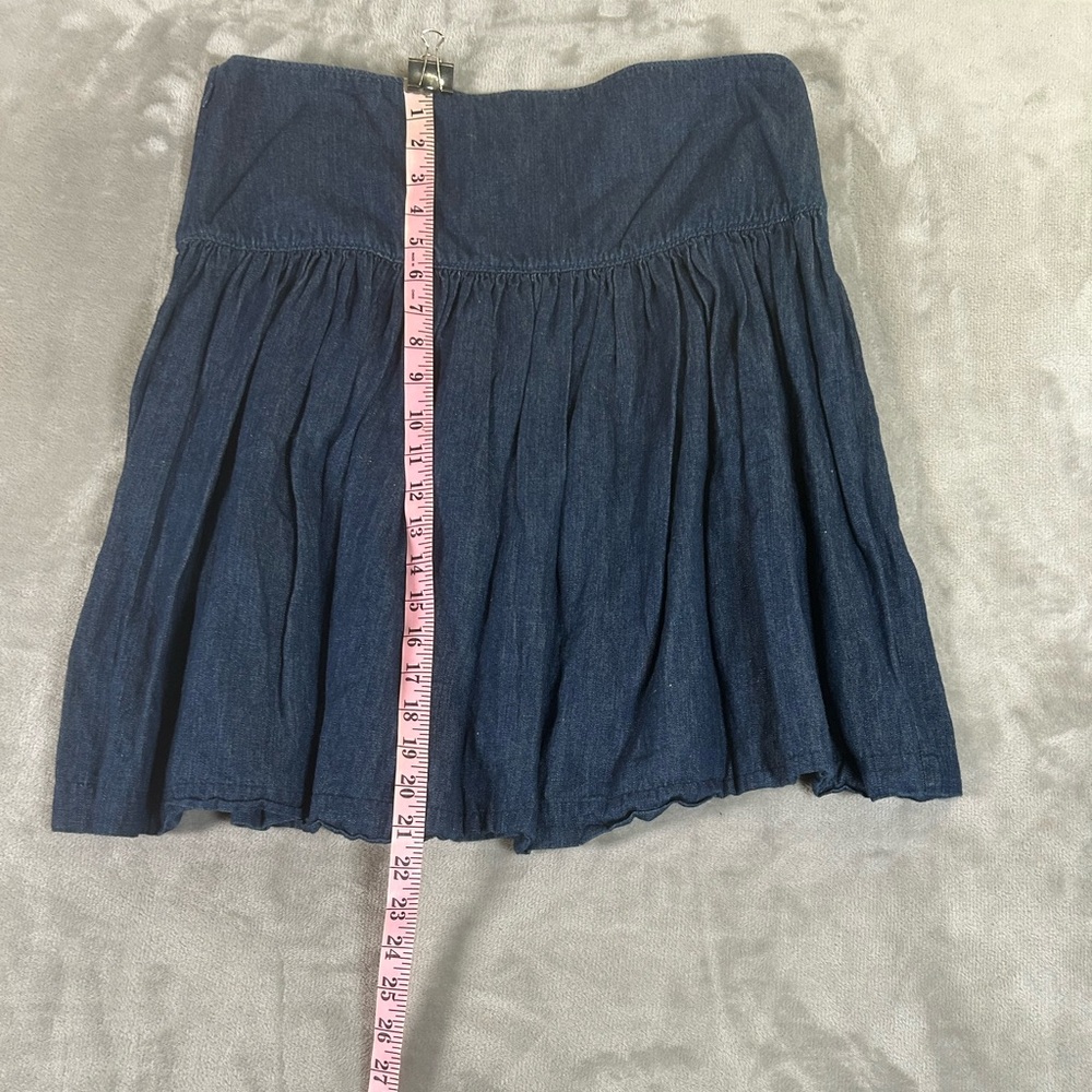 Vintage GAP linen denim blend pleated midi skirt - Picture 6 of 8